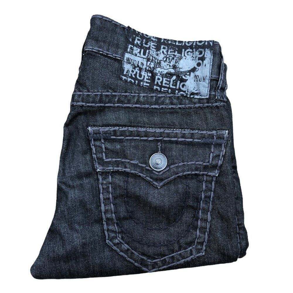 Vintage True Religion Jeans Size 29 Ricky Relaxed Straight Gray